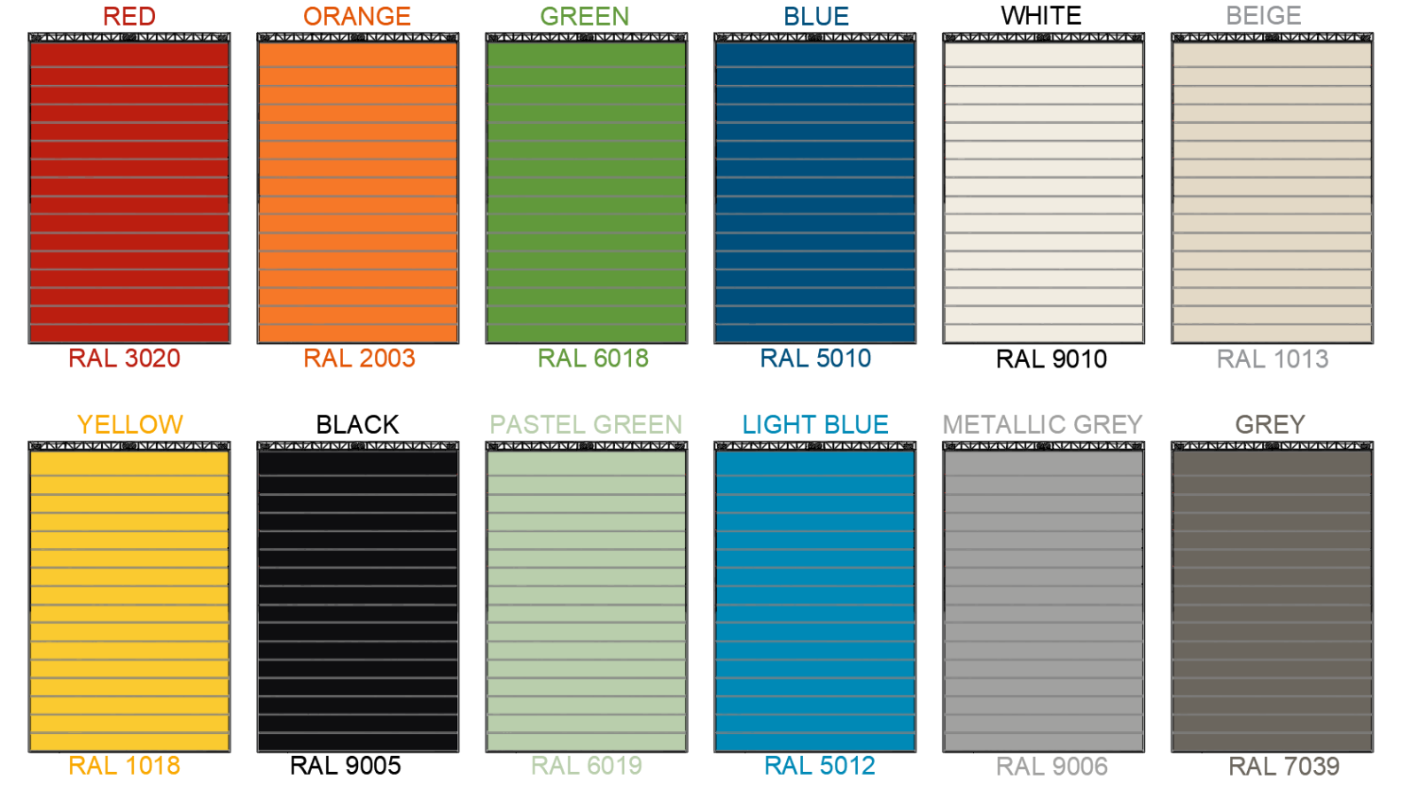 Shipyard Doors colour chart