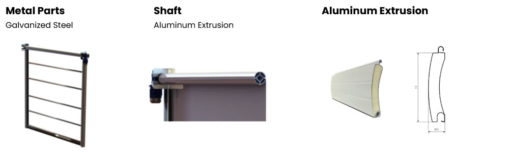 High Speed PVC Insulated Spiral Fabric Doors - Metal profile